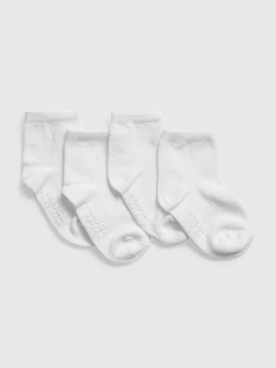 Gap Babies' Toddler Crew Socks (4-pack) In White