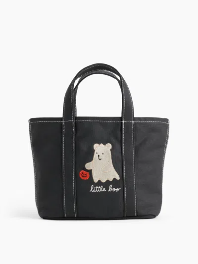 Gap Babies' Toddler Halloween Canvas Mini Tote Bag In Washed Black
