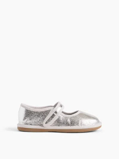 Gap Babies' Toddler Metallic Mary Jane Flats In Silver Metallic