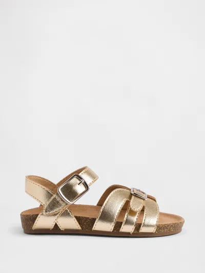 Gap Babies' Toddler Metallic Strap Sandals In Gold