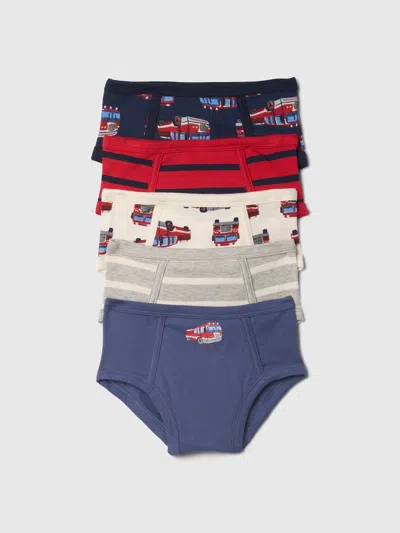 Gap Babies' Toddler Organic Cotton Briefs (5-pack) In Firetruck