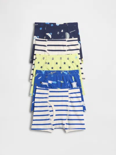 Gap Babies' Toddler Organic Stretch Cotton Boxer Briefs (5-pack) In Multi