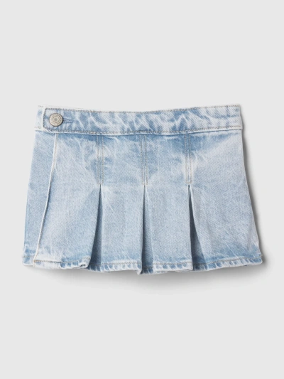 Gap Babies' Toddler Pleated Denim Skirt In Medium Wash