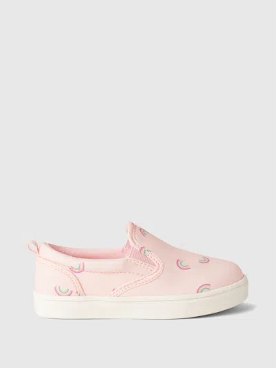 Gap Babies' Toddler Rainbow Slip-on Sneakers In Light Peony Pink