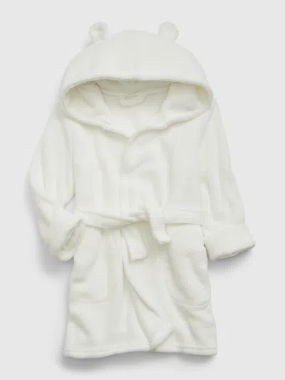 Gap Kids' Toddler Recycled Fuzzy Robe In Off White