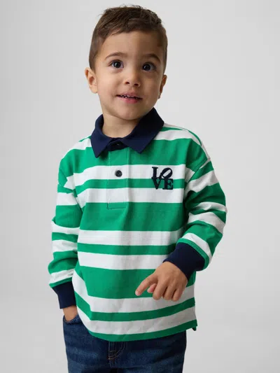 Gap Kids' Toddler Robert Indiana Love Rugby Shirt In Multi