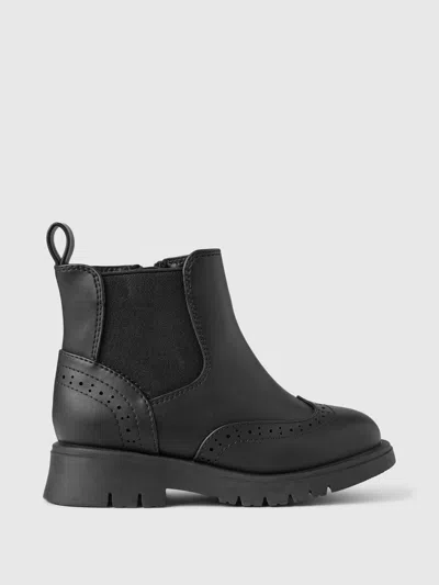 Gap Babies' Toddler Vegan Leather Ankle Boots In Black