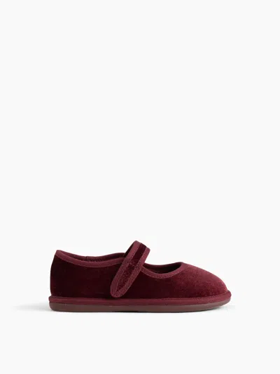 Gap Babies' Toddler Velvet Mary Jane Flats In Tuscan Red