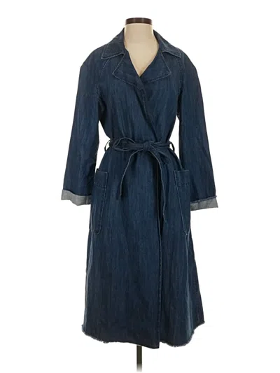Pre-owned Gap Trenchcoat In Blue
