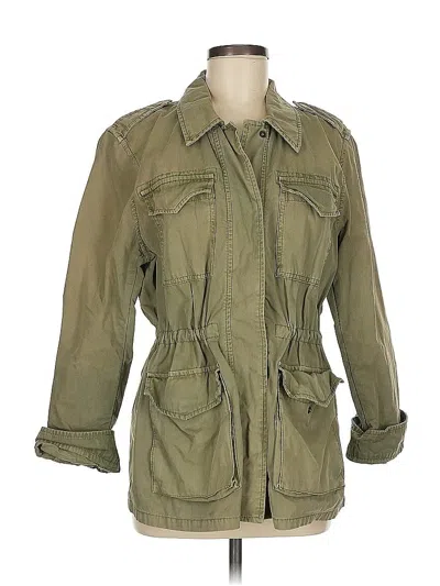 Pre-owned Gap Trenchcoat In Green