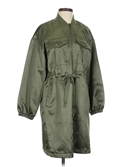 Pre-owned Gap Trenchcoat In Green