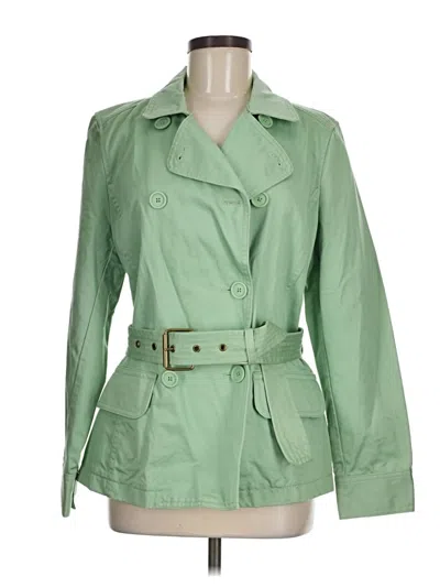 Pre-owned Gap Trenchcoat In Green