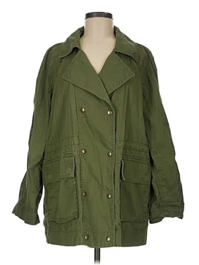 Pre-owned Gap Trenchcoat In Green
