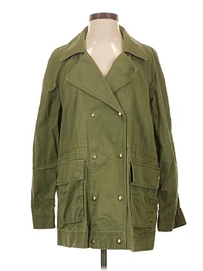 Pre-owned Gap Trenchcoat In Green