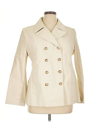 Pre-owned Gap Trenchcoat In White