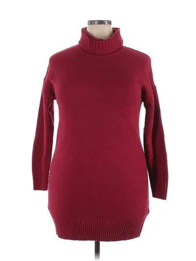 Pre-owned Gap Turtleneck Sweater In Burgundy