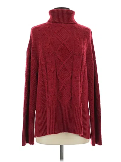 Pre-owned Gap Turtleneck Sweater In Burgundy