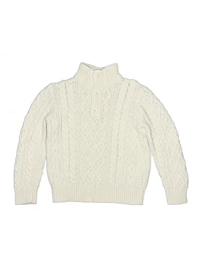 Pre-owned Gap Kids' Turtleneck Sweater In White