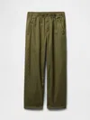 Gap Twill Cargo Baggy Pants In Army Jacket Green