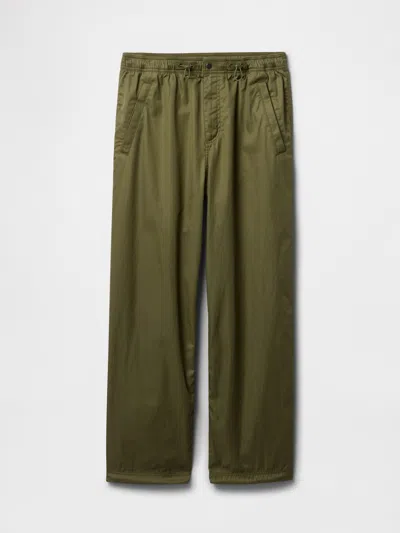 Gap Twill Cargo Baggy Pants In Army Jacket Green