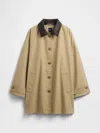 Gap Twill Oversized Trench Coat In Neutral