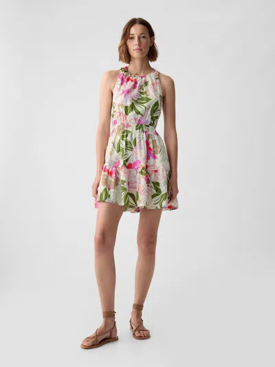 Gap Twist-back Mini Dress In Multi Color Floral
