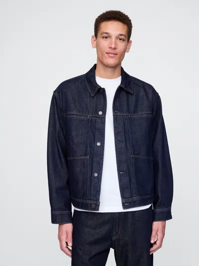 Gap Ultrasoft Boxy Icon Denim Jacket In Indigo Rinse