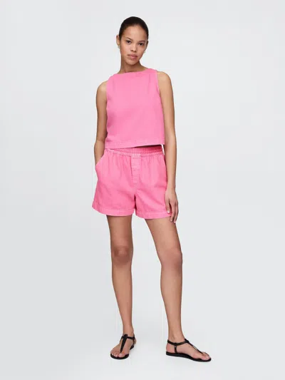 Gap Ultrasoft Denim Easy Shorts In French Pink