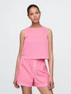 Gap Ultrasoft Denim Shell Tank Top In French Pink