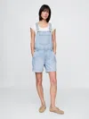 Gap Ultrasoft Denim Shortalls In Light Indigo