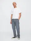 Gap Ultrasoft Denim Stripe Straight Carpenter Jeans In Medium Wash