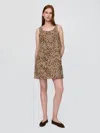 Gap Ultrasoft Leopard Denim Mini Dress In Leopard