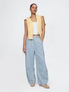 Gap Ultrasoft Railroad Striped Easy Horseshoe Jeans In Blue Railroad Stripe