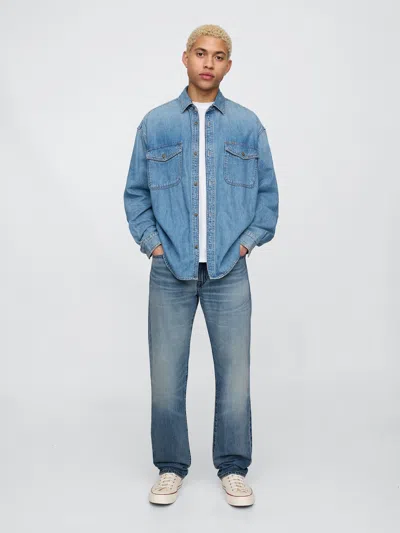 Gap Ultrasoft Straight Jeans In Medium Wash