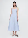 Shop Gap Eyelet V-neck Midi Dress In Blue Stripe