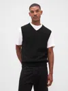 Gap V-neck Sweater Vest In Black