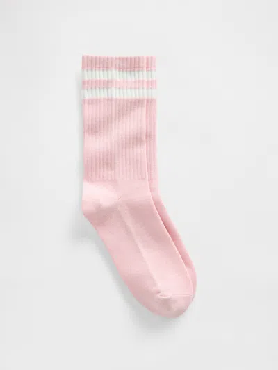 Gap Varsity Crew Socks In Pink