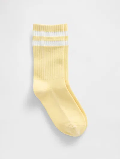 Gap Varsity Crew Socks In Yellow