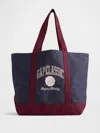 Gap Varsity Logo Tote Bag In Blue