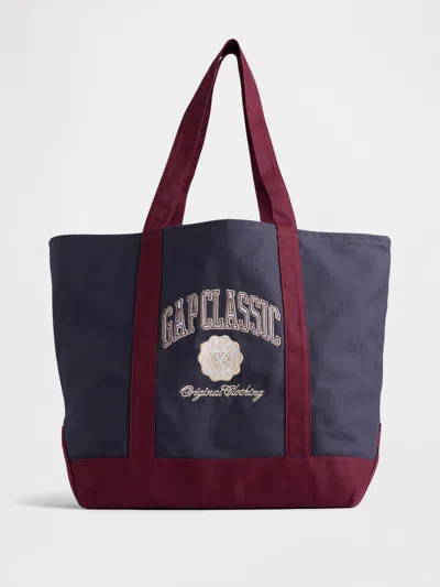 Gap Varsity Logo Tote Bag In Blue