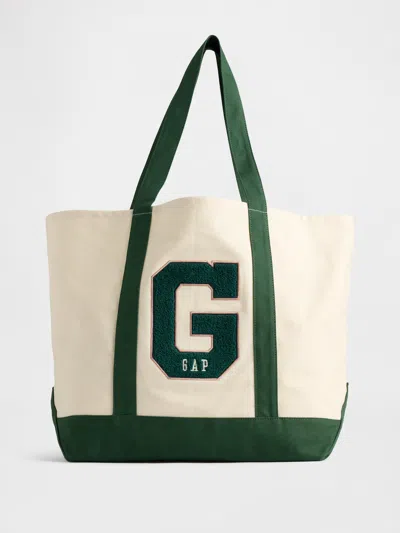 Gap Varsity Logo Tote Bag In Brown