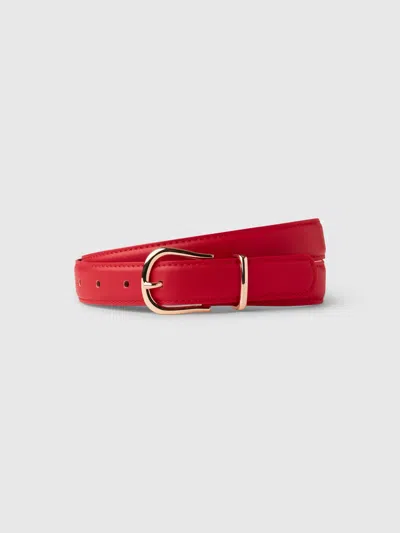 Gap Vegan Leather Belt In Red