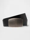 Gap Vegan Leather Flat Buckle Belt In Black