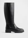 Gap Vegan Leather Lug Sole Tall Boots In Animal Print