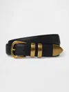 Gap Vegan Leather Pebble Belt In Black