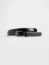 Gap Vegan Patent Leather Belt In Black