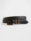 Gap Vegan Pebble Leather Belt In Black