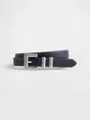 Gap Vegan Pebble Leather Belt In Blue
