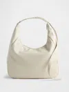 Gap Vegan Pebble Leather Slouchy Bag In Bone White