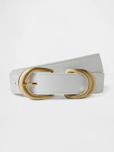 Gap Vegan Suede Belt In Ivory Beige Frost